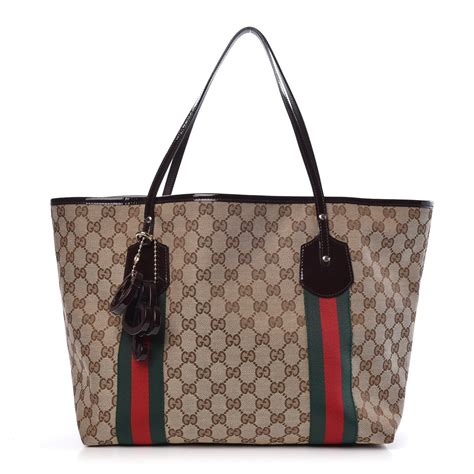 gucci monogram borsa jolie tote w patent leather|GUCCI Monogram Web Large Jolie Tote Brown .